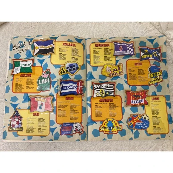 Supercalcio Campionato 1985-86 Panini Soccer Football Sticker Album Complete